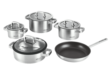 Edelstahl – Topfset Senna S9plus von AMCook exklusiv
